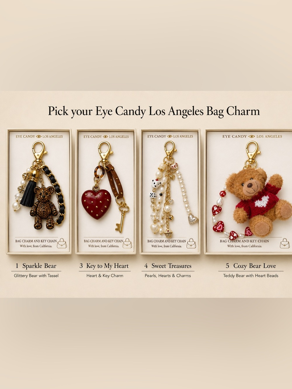 Eye Candy Los Angeles Bag Charms